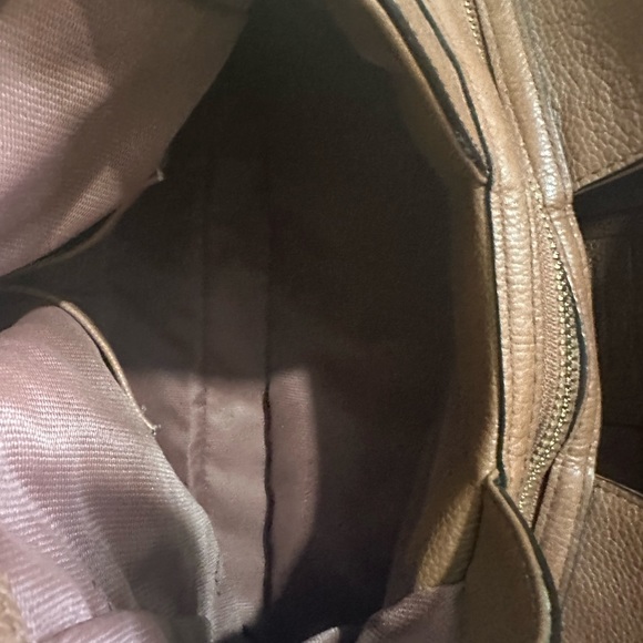 🐎💋 COACH EDIE 💋🐎 LEATHER SHOULDER BAG SADDLE BROWN TAN GOLD HARDWARE HOBO - Picture 8 of 15